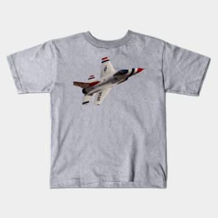 USAF Thunderbirds F-16C Solo Sneak Pass 3 no background Kids T-Shirt